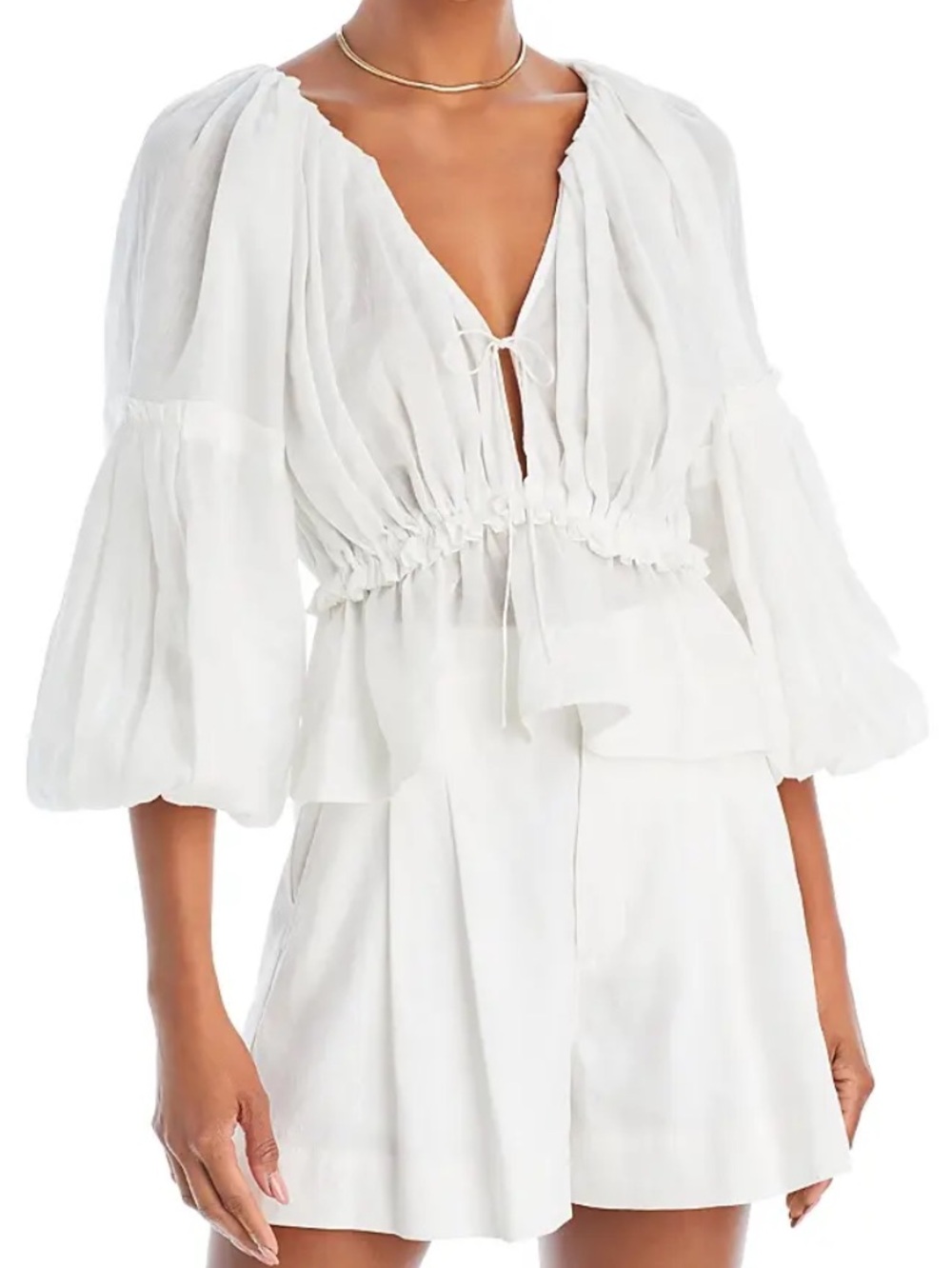 NWT A.L.C. Leighton Top Blouse White Size 2